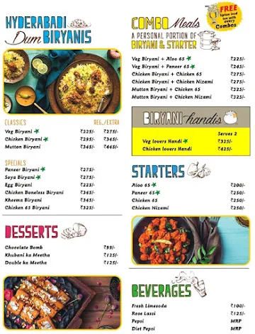 Biryani Blues menu 