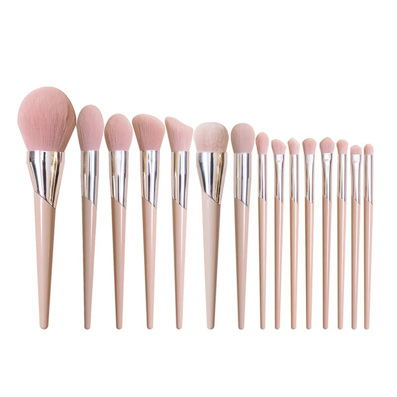 Title 6, Girly Kalp Nude Pembe Makyaj Fırçası, hassas uy...