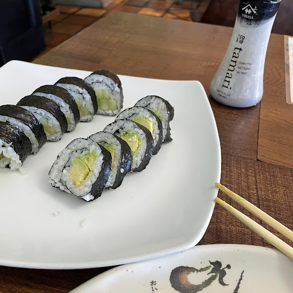 Avocado and Cucumber Sushi