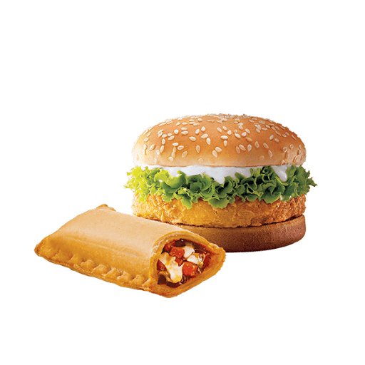 Veg Pizza McPuff + McSpicy Chicken Burger