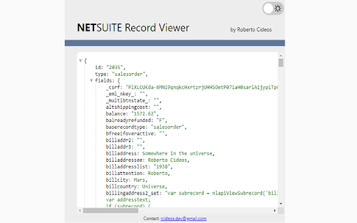 Suitelook: NetSuite Record Viewer