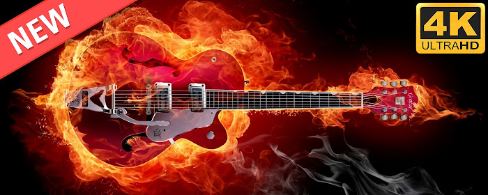 Guitars HD Wallpapers Music New Tab Theme marquee promo image