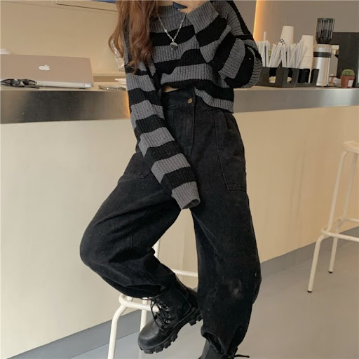 Title 8, Short Top Womens Outer Wear Pullover Stripe Sw...