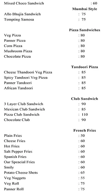 Night Mode Sandwich & Juice Shop menu 