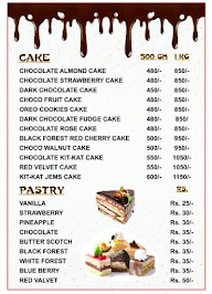 Paramount Cakery menu 2