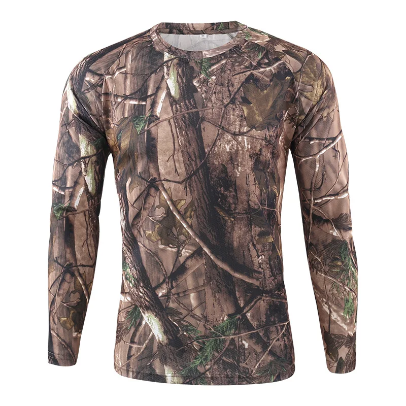 Camouflage print long sleeve T-shirt