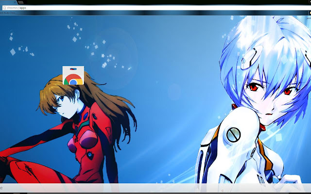 Neon Genesis Evangelion: Rei and Asuka chrome extension