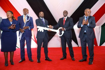 President William Ruto during the groundbreaking ceremony of the Mavoko Affordable Housing Project in Machakos on December 7.