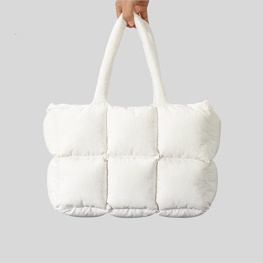 Title 3, Soft Down Handbag Woman Cotton Dress Bags Fille...