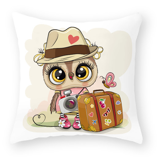 Title 3, Cute Owl Peach Skin Pillow Case. Soft, comforta...