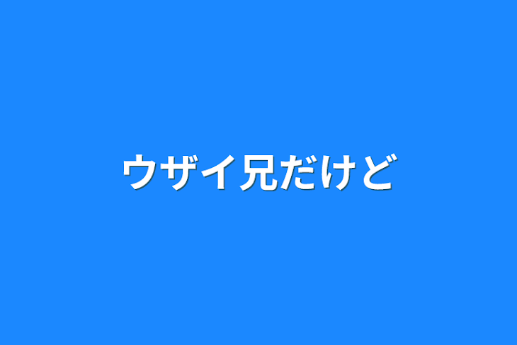 「ウザイ兄だけど」のメインビジュアル