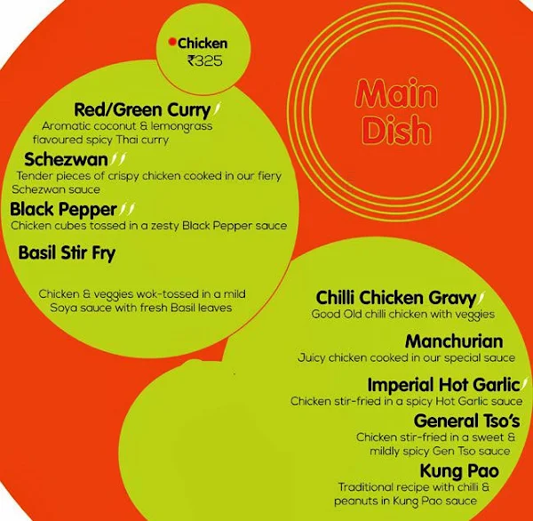 Crazy Noodles menu 