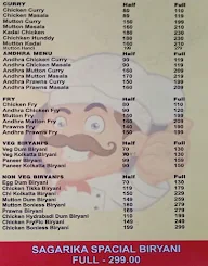 Sagarika Restaurant menu 2