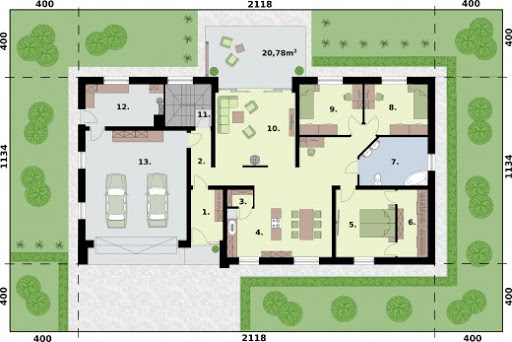 Santa Rosa 2 Podpiwniczenie - Rzut parteru