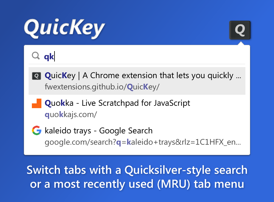 QuicKey – The quick tab switcher Preview image 1