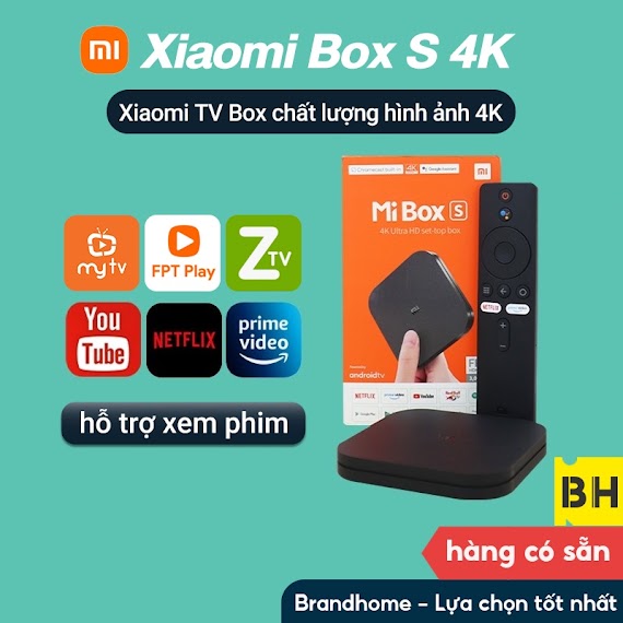 Hộp Tivi Tivi Box Xiaomi Mibox S 4K (Android 8.1) Bản Quốc Tế