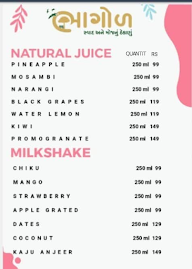 Bhagod Juice And Milk Shake menu 4