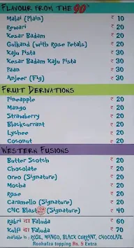 Chaudhary Sweets Corner menu 1