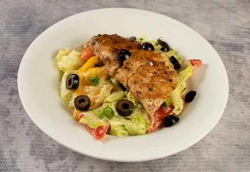 Caesar Salad With Hot Chicken Breast