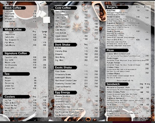 The Sardar Saab Cafe menu 