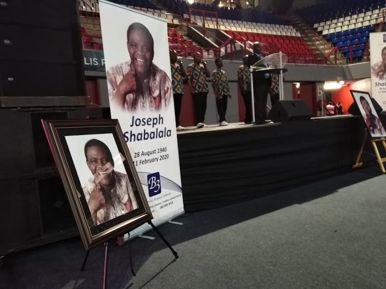 The late Joseph Shabalala's memorial service at Ellis Park Arena.