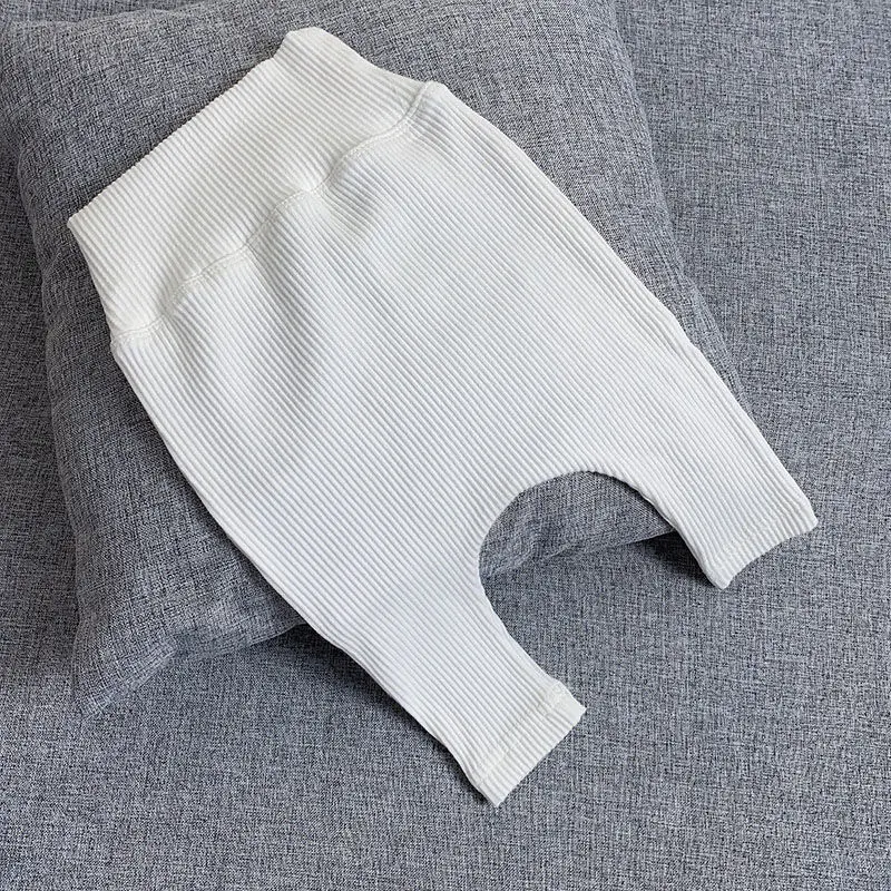 Leggings a rayas de color sólido de cintura alta con protección abdominal perfectos para comodidad y estilo diario