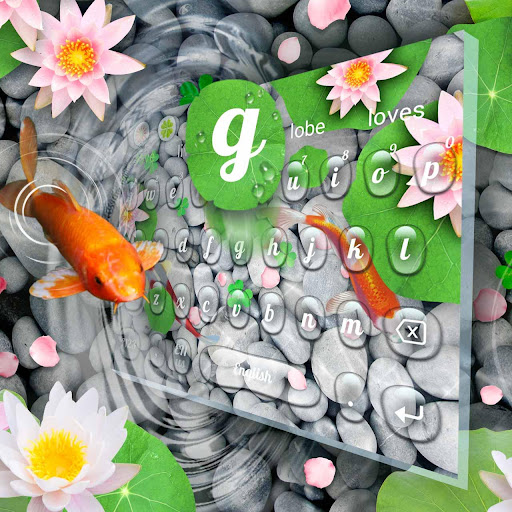 Live  3D Koi Fish Keyboard Theme