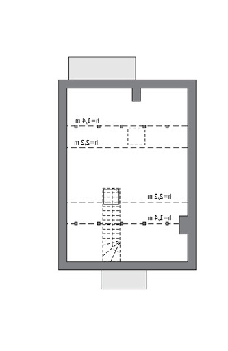 Miarodajny - wariant XXI - C333z - Rzut poddasza do indywidualnej adaptacji (25,2 m2 powierzchni użytkowej)