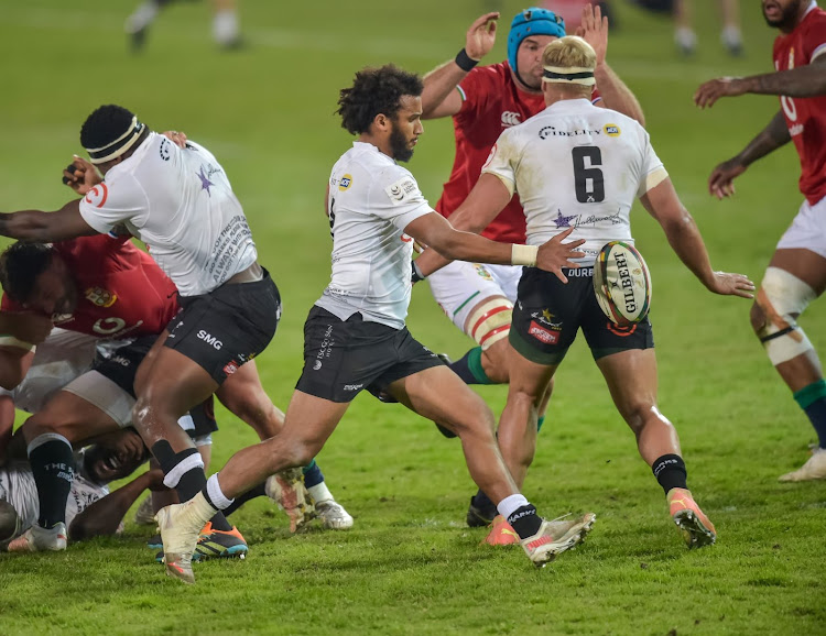 Jaden Hendrikse of the Cell C Sharks during the Tour match against the British and Irish Lions at Loftus Versfeld Stadium in Pretoria on Saturday