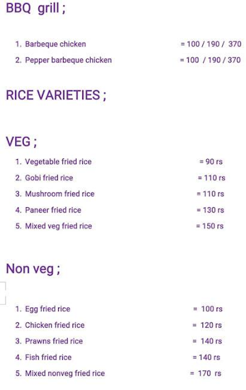 Kavish Foods menu 