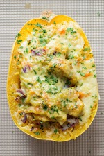 Chicken Spaghetti Squash was pinched from <a href="https://greenhealthycooking.com/chicken-spaghetti-squash/" target="_blank" rel="noopener">greenhealthycooking.com.</a>