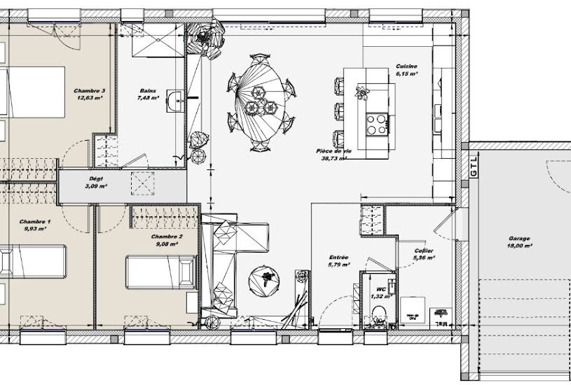  Vente Terrain + Maison - Terrain : 1 077m² - Maison : 99m² à Beaulandais (61140) 