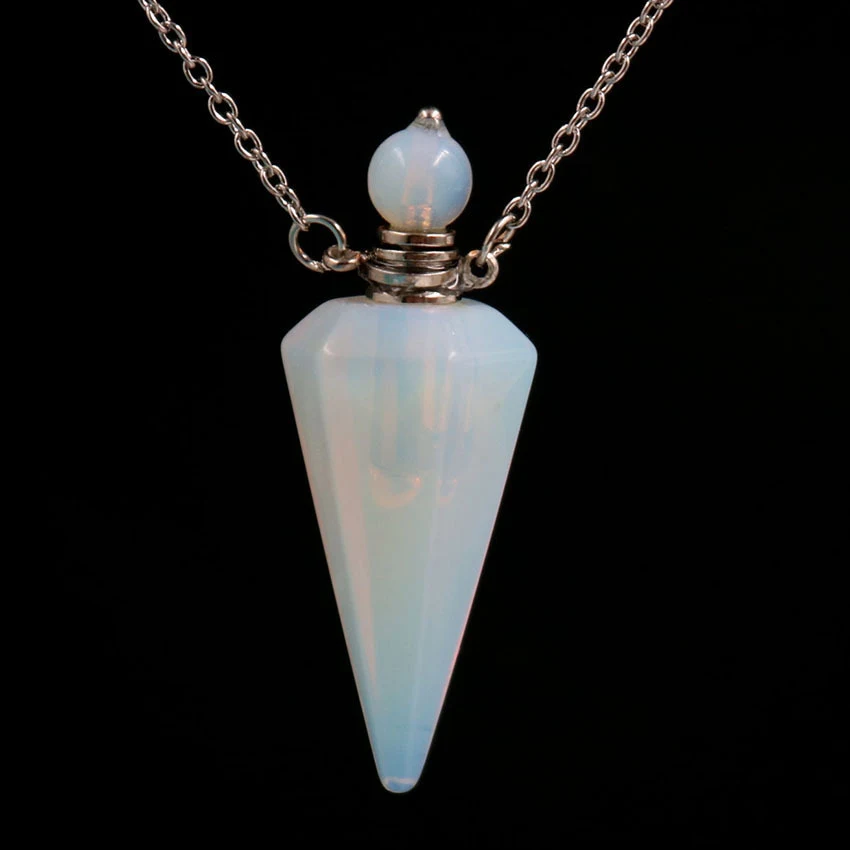 Title 5, Collier Flacon de Parfum Cône Hexagonal en Pier...