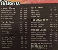 Cake Point menu 1