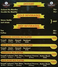 Pariwars Havemore Restaurant & Bakers menu 1