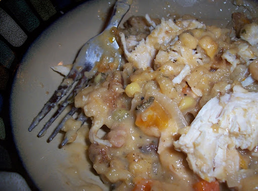 Messy looking but well worth the comfort this slow cooker recipe brings.  