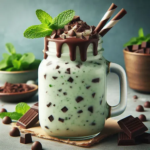 Mint Chocolate Chip Shake [450 Ml, Mason Jar]