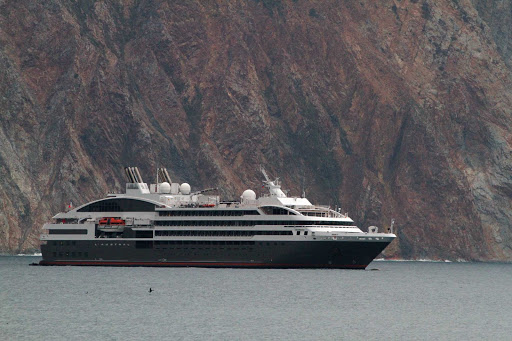 The 264-passenger L'Austral from Ponant on a luxury river cruise in Russia.  