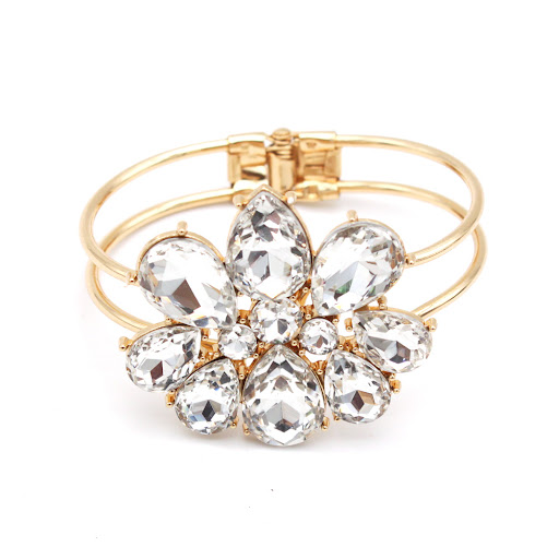 Title 3, Fashion Crystal Bangle Bracelet Ornament. A daz...