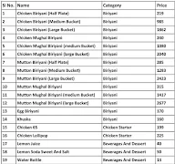 Aasife Biriyani menu 5