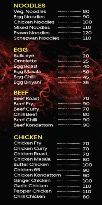 Misca Arabia menu 