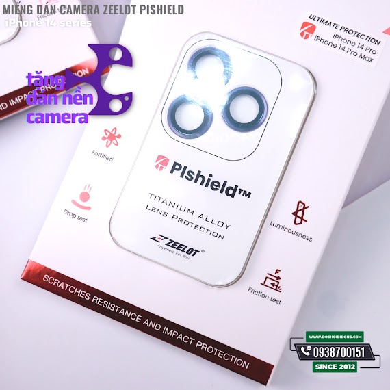 Miếng Dán Cường Lực Camera Zeelot Pishield Cho Iphone 14 - 14 Plus - 14 Pro - 14 Pro Max