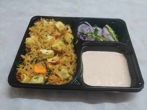 Paneer Biryani With Raita