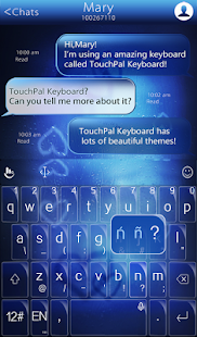 TouchPal Blue Rain Theme Screenshots 3