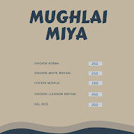 Mughlai Miya menu 1