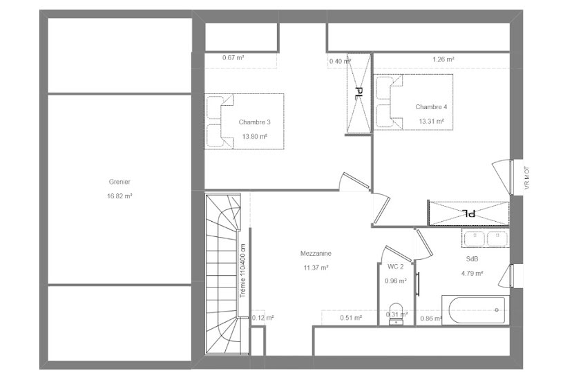  Vente Terrain + Maison - Terrain : 450m² - Maison : 130m² à Sainte-Maure-de-Touraine (37800) 