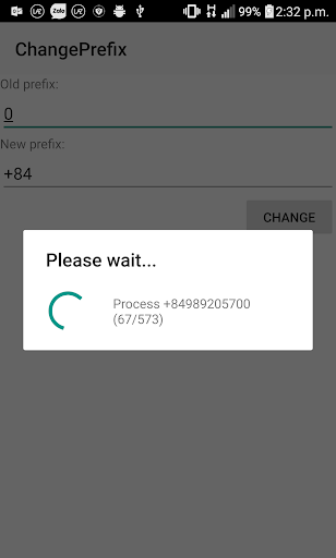 Change prefix number