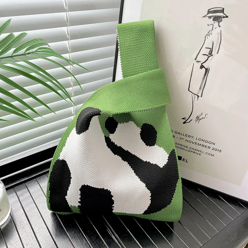 Vest Bag Knitted Cute Panda Shoulder Handbag A Stylish and Adorable Handbag Perfect for Everyday Use Offering Convenienc