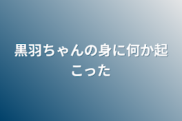 黒羽ちゃんの身に何か起こった