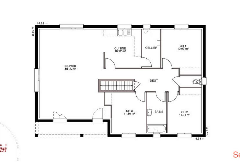  Vente Terrain + Maison - Terrain : 801m² - Maison : 821m² à Lachy (51120) 